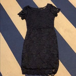 Little black dress stretchy with a lace overlay M